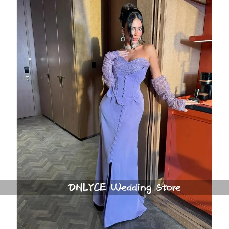 

Customized Jersey Sequined Button Sweetheart Neck Trumpet Long Dress Bespoke Occasion Woman Elegant Party Evening Gown Glitter