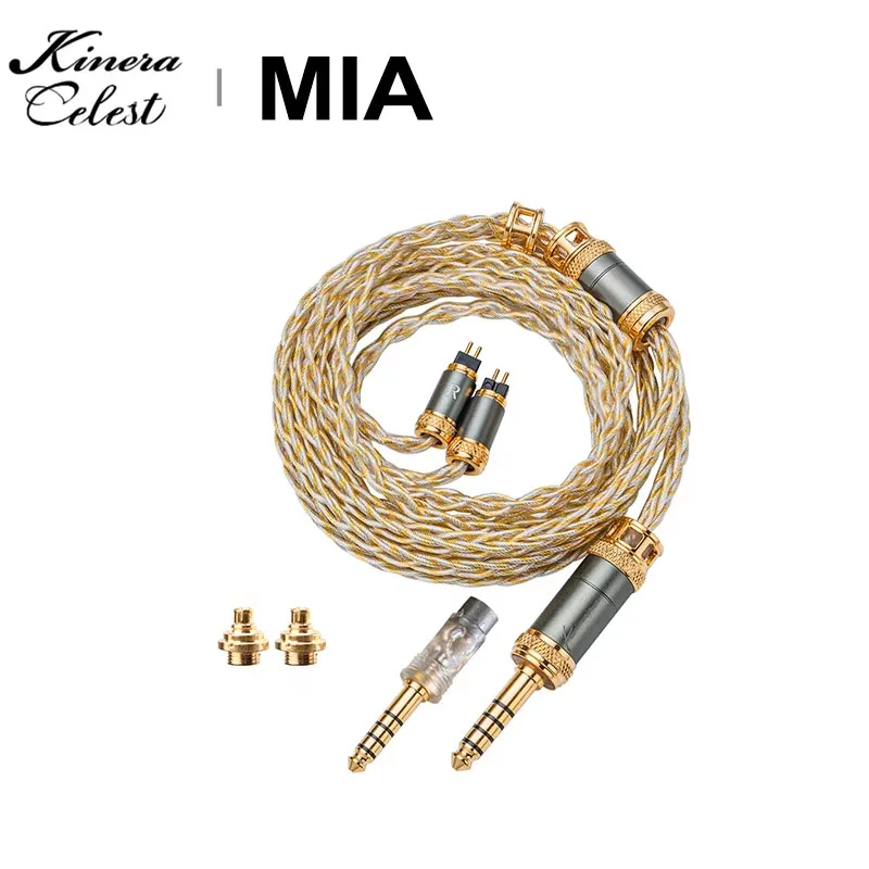 Kinera MIA 6N Single Crystal Copper Silver-Plated Upgrade Cable with Interchangeable 0.78mm 2-pin / MMCX Connectors