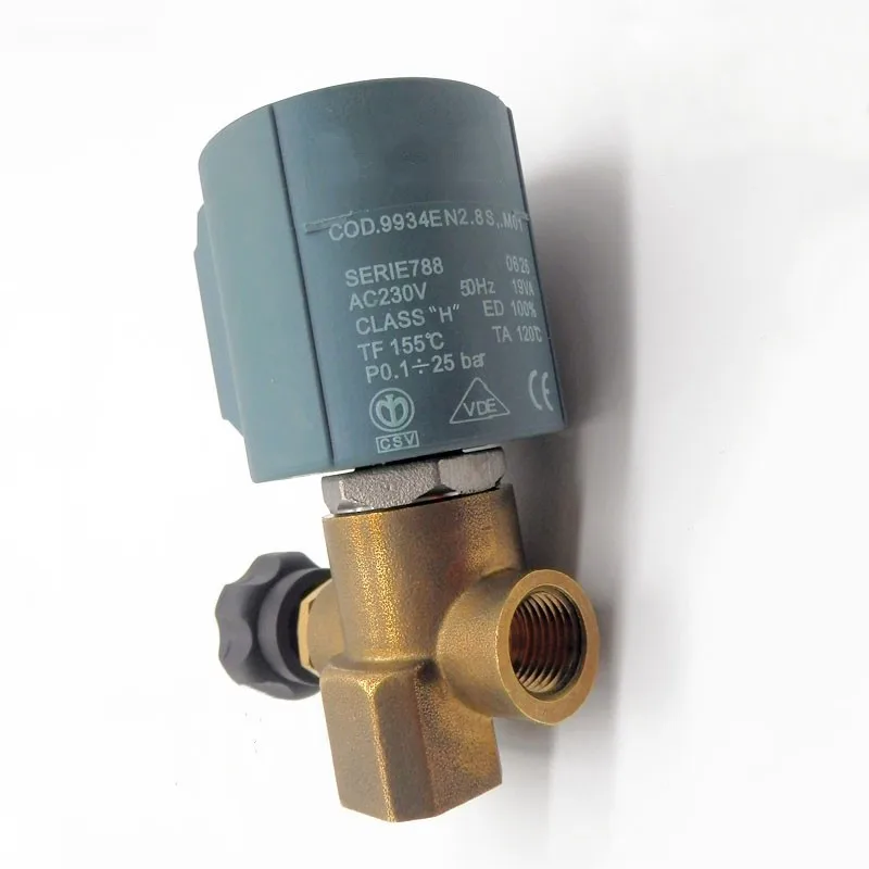 25Bar Boiler Regulating Steam Solenoid Valves Coil 9934 Washing Equipment Electric Iron Ironing Solenoid Valve G1/4 220V