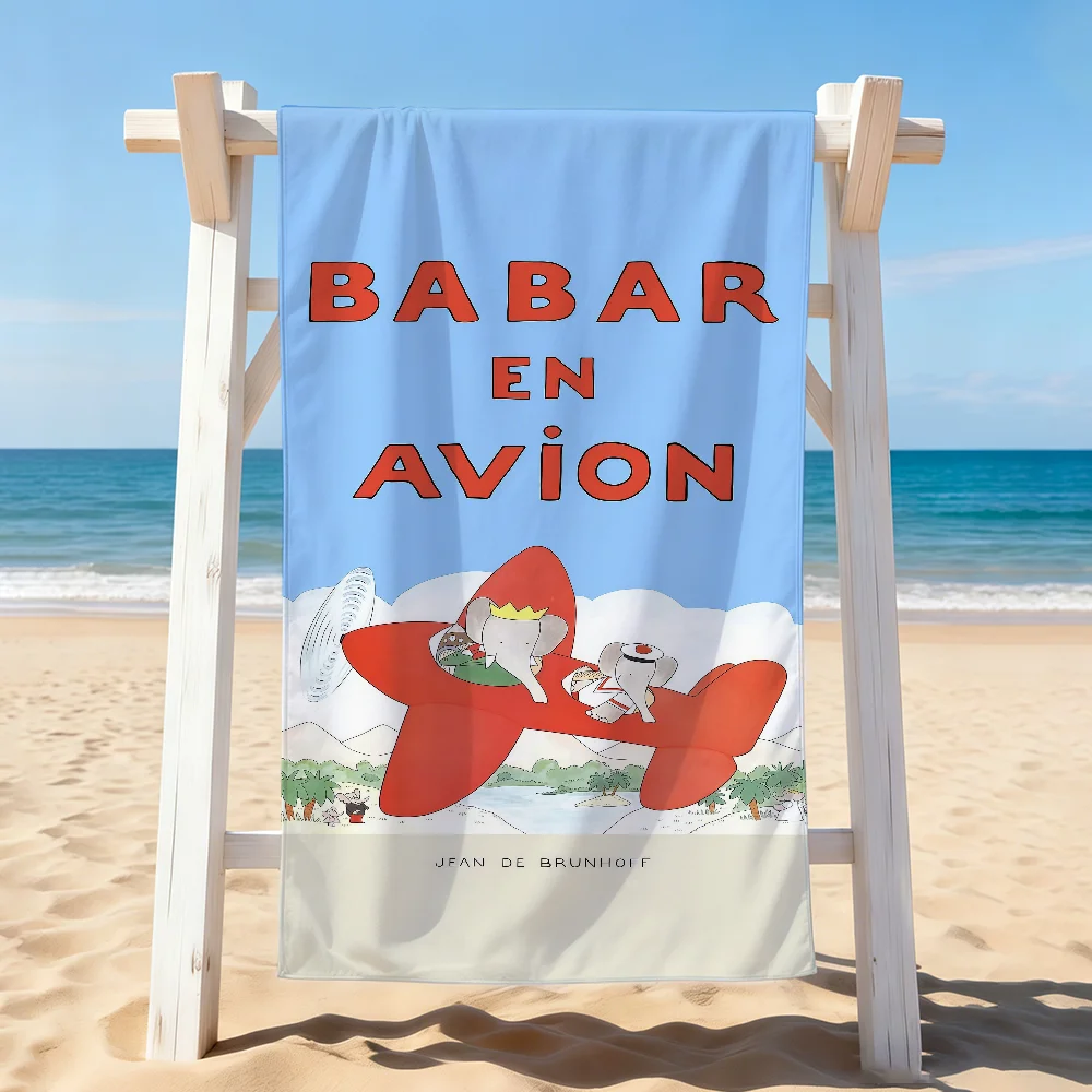 Cartoon B-Babar the Elephant Towel Drying Bath Towel Applicable To Light Swimming Camping Yoga Beach Out