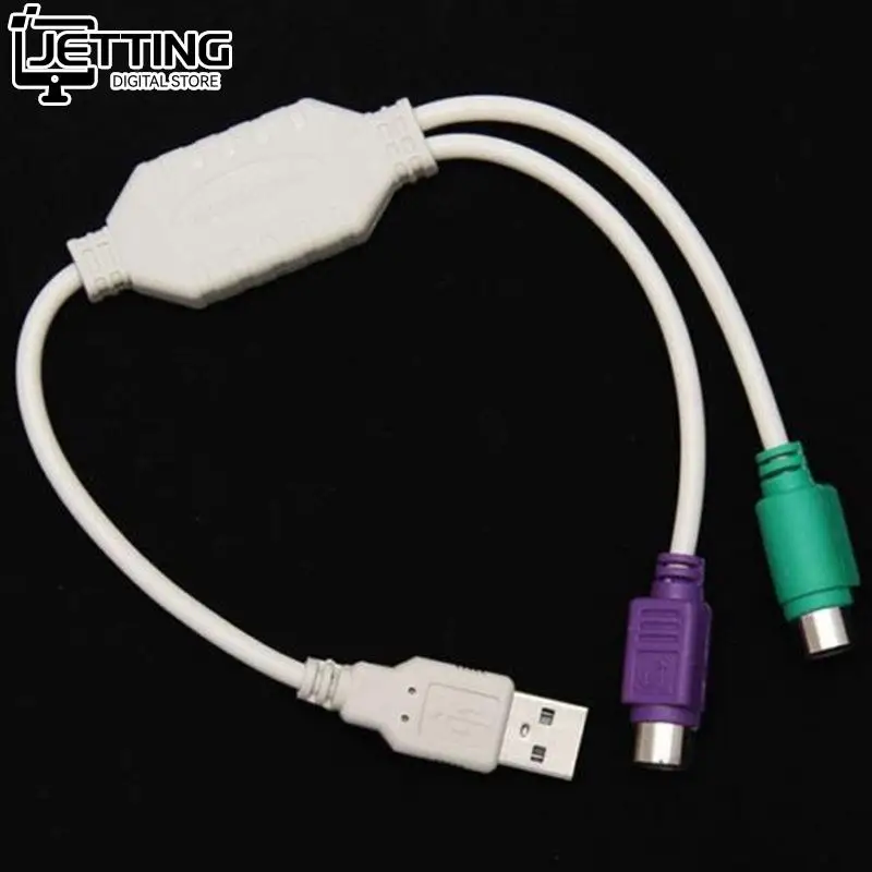 1pc USB Male to PS2 Female Cable Adapter Converter Use For Keyboard Mouse