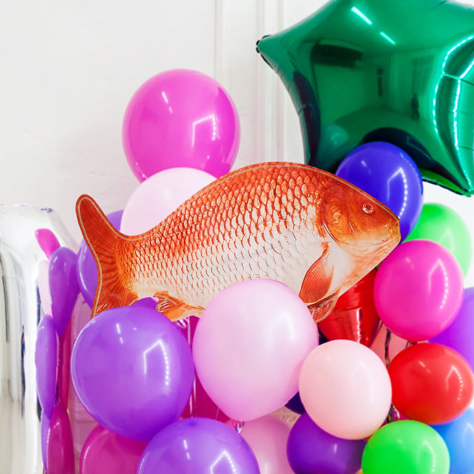 

6Pcs Fish Shaped Aluminum Foil Balloons Cartoon Carp Decoration for Birthday Wedding Party Festival Celebration