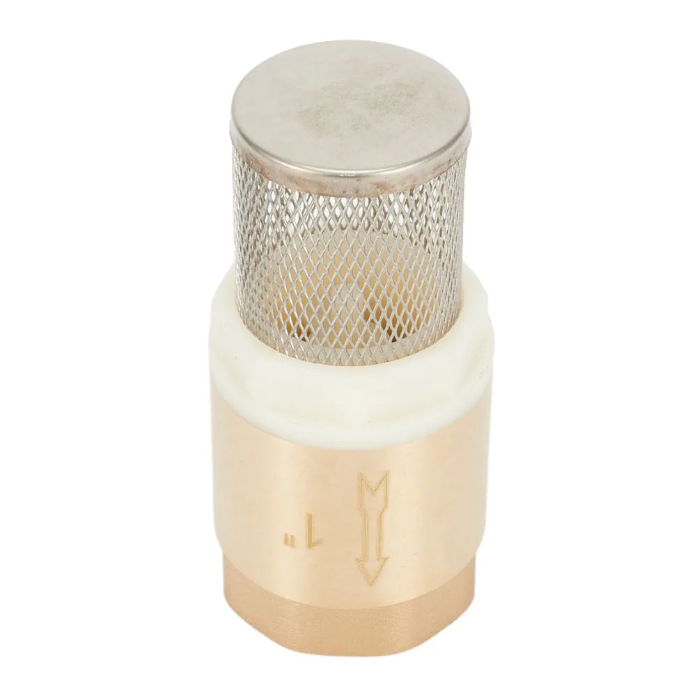 

Foot Valve DN25 Gold Brass Foot Valve with Stainless Steel Suction Basket and Check Valve for Easy Pump Installation