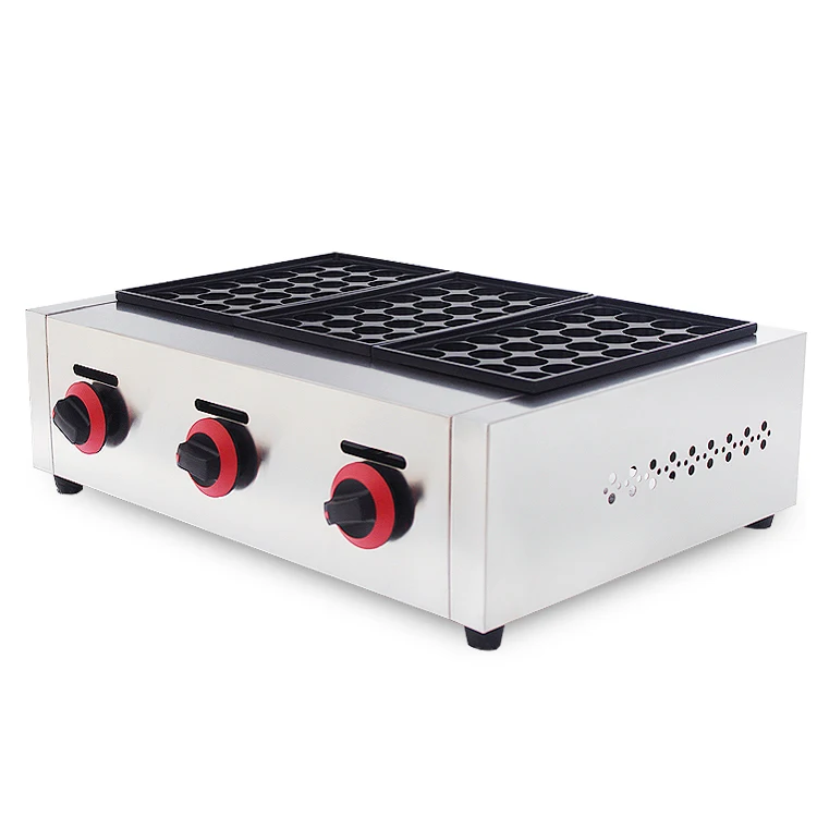 

Commercial Gas Grill Grill Portable 84 Hole Gas Fish Grill