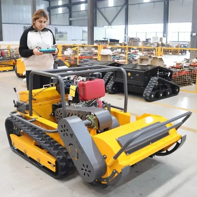 Hot New Products 800mm 1000mm zero Turn Crawler Automatic Remote Control Flail Mower for Tractor