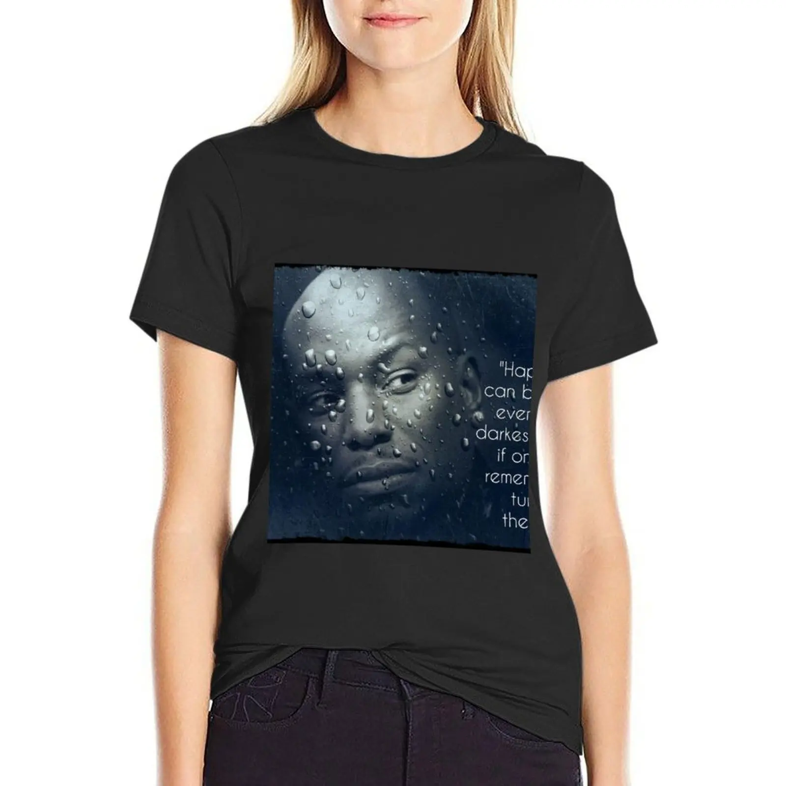 Tyrese Gibson T-Shirt korean fashion female cute clothes Top Women