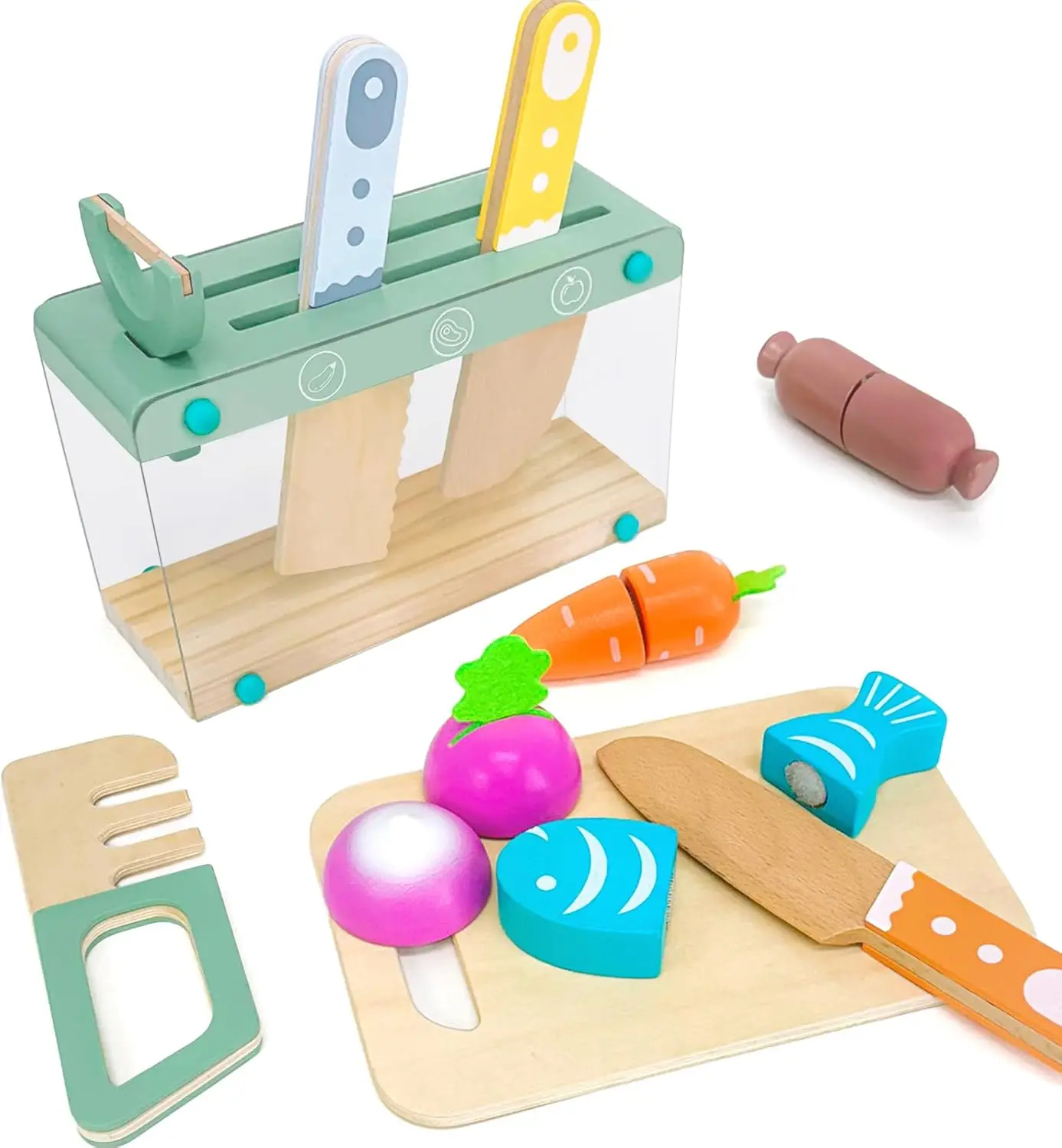 Holz Küche Spielzeug Pretend Spielen Set Cut Fleisch Gemüse Simulation Küche Spielhaus Spiel Montessori frühen Pädagogisches Spielzeug