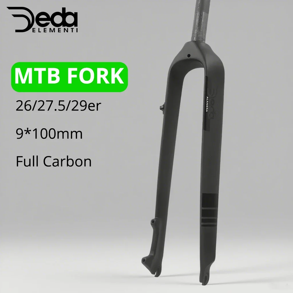 

DEDA MTB Full Carbon Fiber Fork Straight/Tapared Tube 26 /27.5/29 Inch Bicycle Fork MTB Fork 9*100mm Quick Release Disc brake