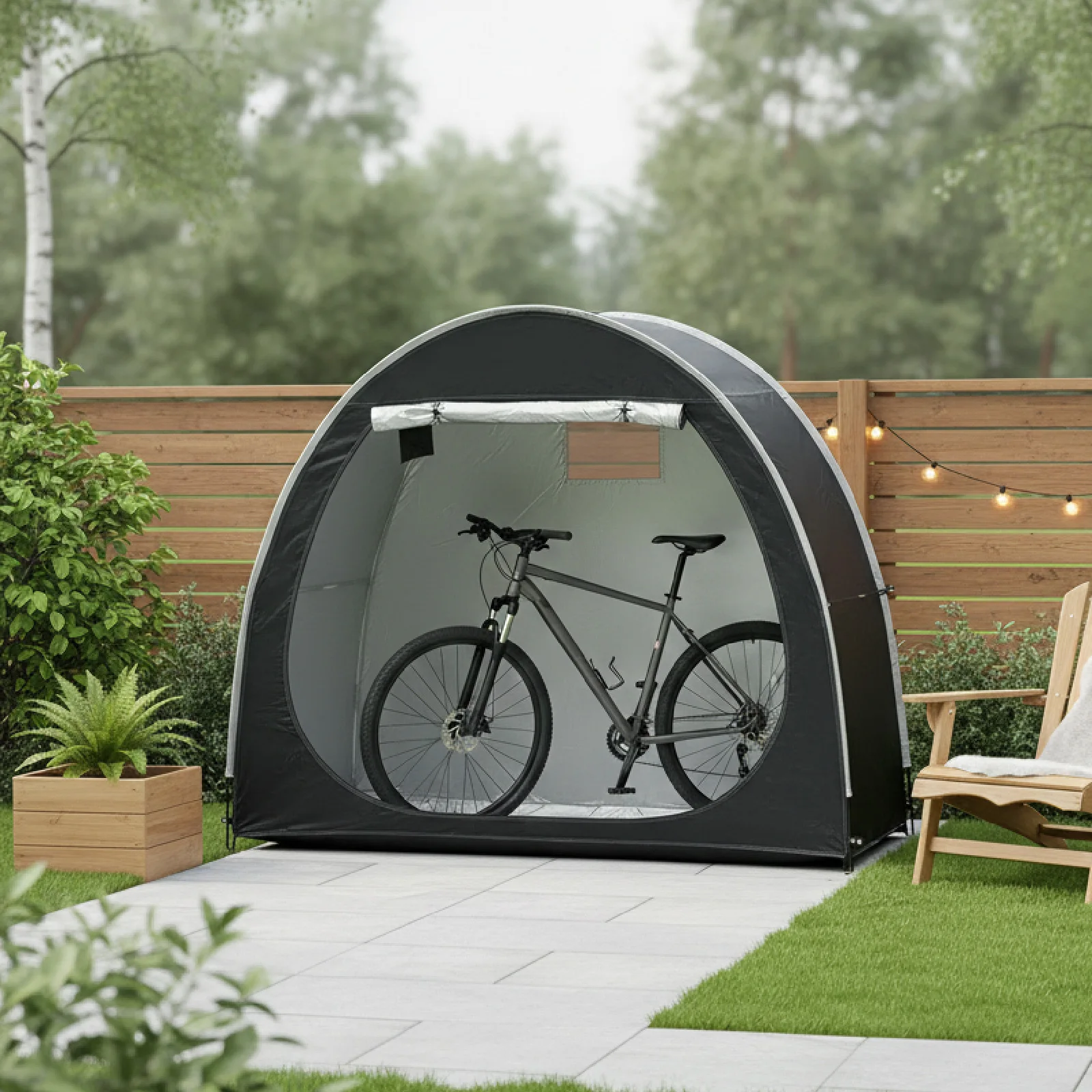 1 Pack Collapsible Bike Storage Tent, Convenient Shelter for Cyclists, Outdoor Backyard Bicycle Storage Shed House Cover