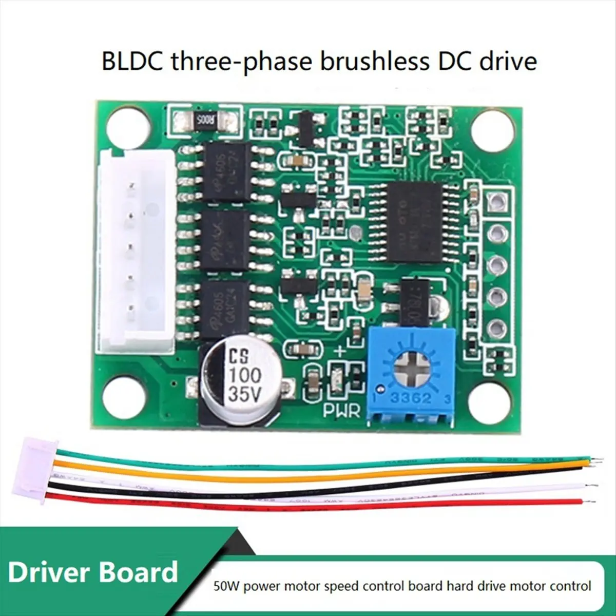 ABME Brushless Motor Driver Board BLDC Speed Controller 3 Phase Governor Hallless Switch Module Sensorless Control Board