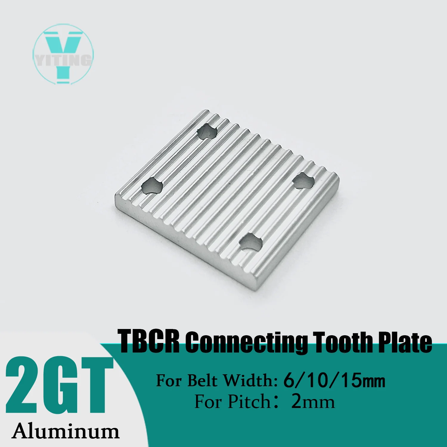 2GT GT2 2M Open Belt 1PC TBCR Toothed Plate 2GT Belt Width 6/10/15mm Aluminum Alloy Connecting Plate Buckle Plate
