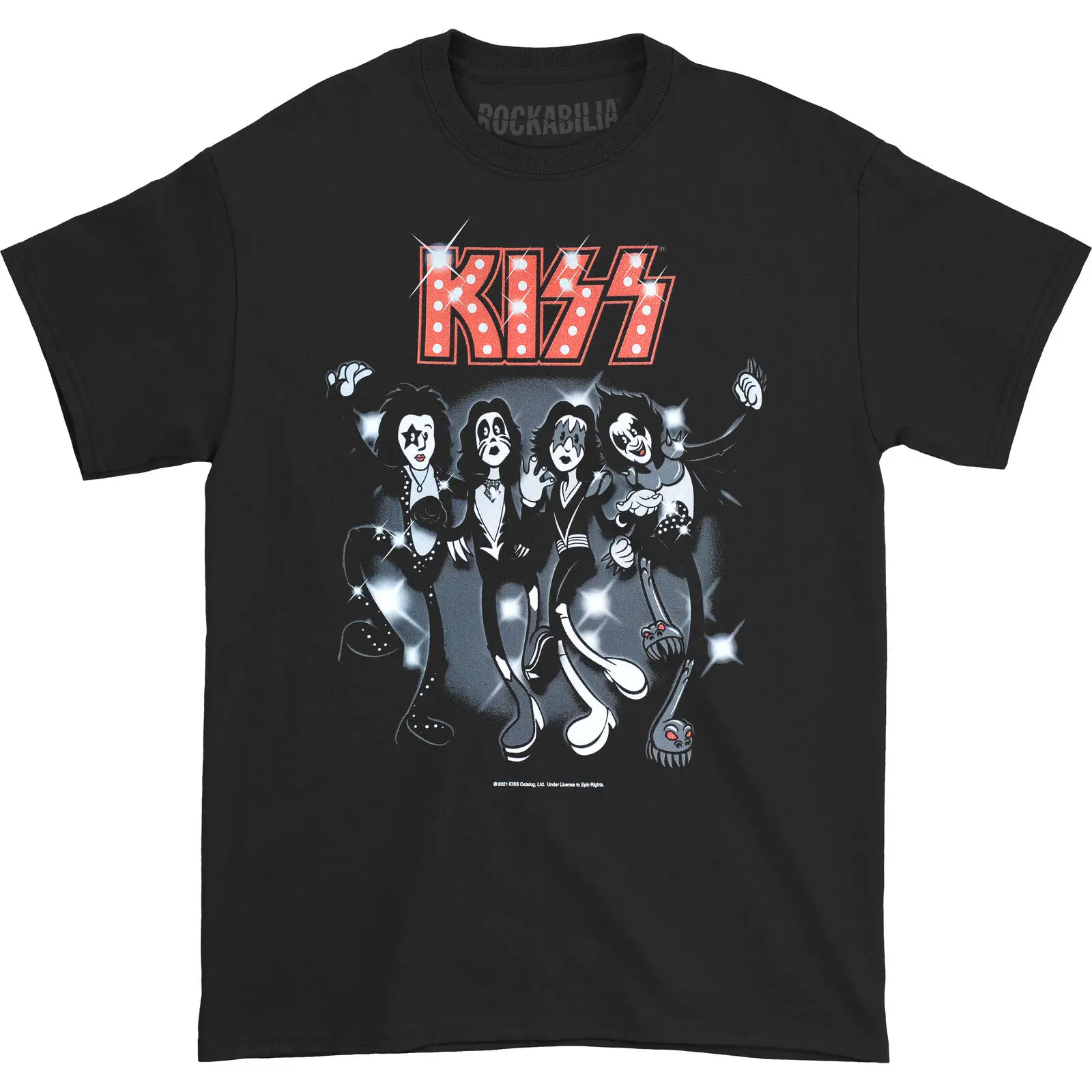 Men's KISS Rubberhose Slim Fit T shirt XXXXX Large Black