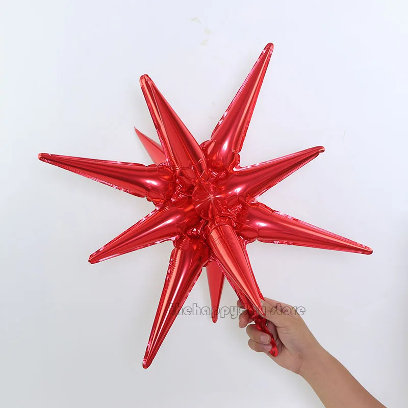 /1pcs siamesische Explosion Stern Ballon Starburst Luftballons Kegel Folie Luftballons Neujahr Weihnachten Hochzeit Geburtstags feier Dekor – Detail 13