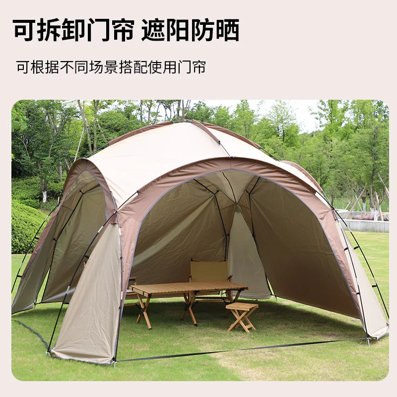 

Outdoor dome canopy super large spherical sunshade tent silver coated sunscreen rainproof portable folding camping supplies
