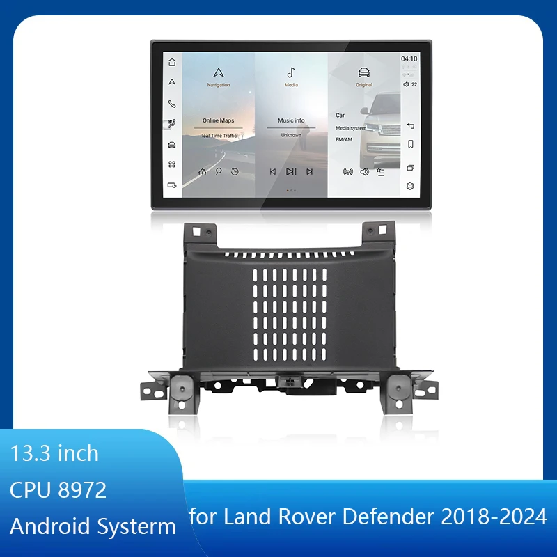 

13,3-дюймовый HD-экран для Land Rover Defender 2018-2024 Автомобильный GPS-навигатор CPU 8927 Мультимедийный плеер Радио Android стерео блок