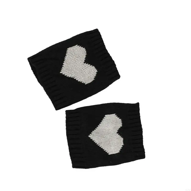 A5YC Mädchen-Beinbezüge, Knöchelsocken, warme Beinwärmer, atmungsaktiv, Liebesherz, Stiefelsocken