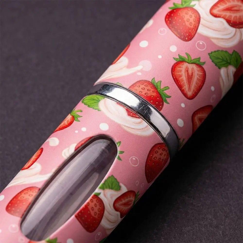 5ml Mini Perfume Bottle Fruit Print Refillable Spray Rotating Bottle Storage Sprayer Empty Spray Atomizer Bottle Travel Use