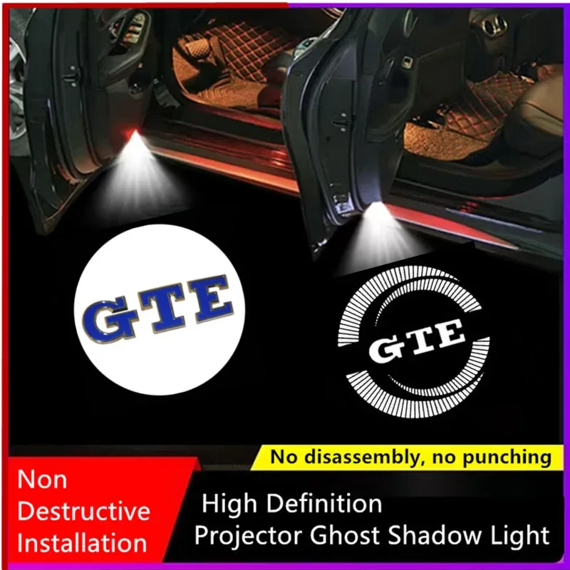 

2PC Car LED Lamp Laser Projector Emblem Door Light Decoration Accessorie for VW GTE Tiguan Arteon POLO BORA Passat Jetta Touareg