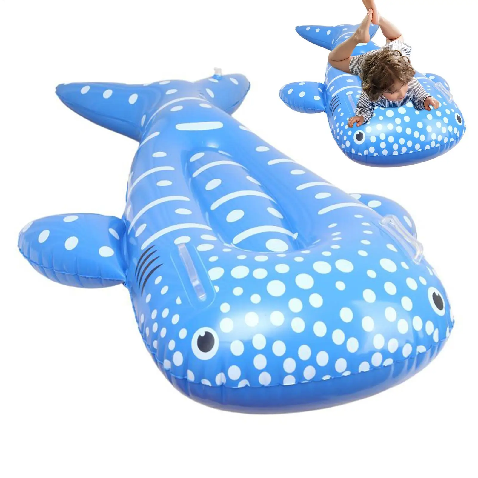 120x75cm Kids Inflatable Whale Ride On Pool Float For Summer Versatile Inflatable Surfboard Kids Beach Floats