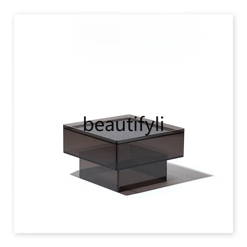 XX80 Modern minimalist/casual retro gray black acrylic coffee table