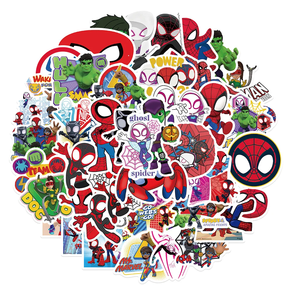 10/30/50PCS Disney Spider-Man and His Amazing Friends Sticker DIY Guitar Laptop Luggage Skateboard Graffiti Decals Fun for Kid