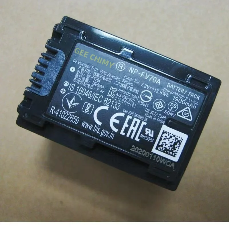 Original NP-FV70A FV70A 7.3V 1900mAh Camera Battery For Sony FV50A AX700 AX45 60 AX100E AXP55 EAX40 BC-TRV Battery Charger