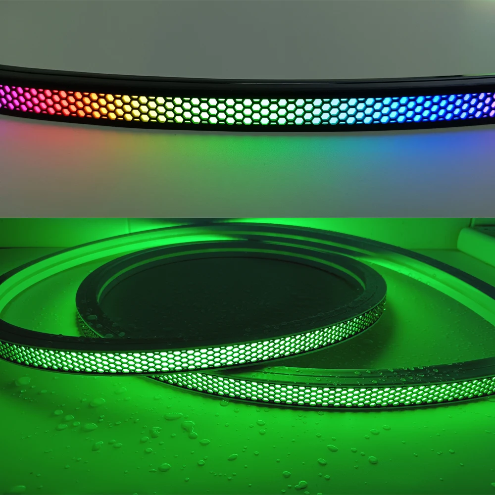 LED قطاع ضوء الناشر النيون أنبوب المضادة للوهج IP67 مقاوم للماء مرنة T1212 T1616 أسود أبيض ل 2835 5050 RGB 8 مللي متر-12 مللي متر ضوء #5