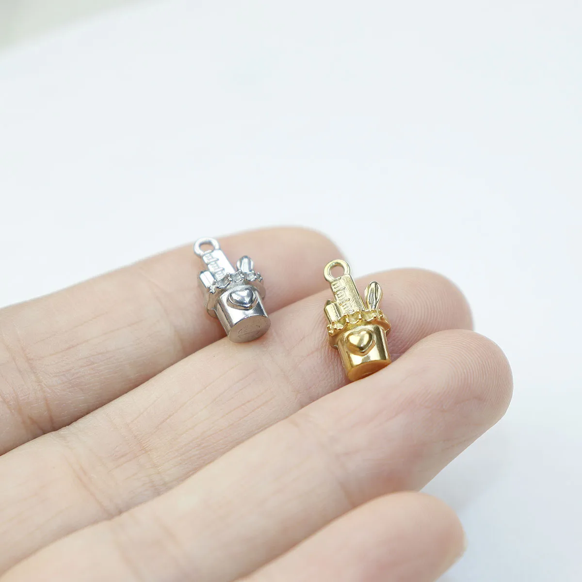 Cast 5pcs Stainless Steel Pretty Fashion Jewelry Charms Accessory Necklace Hand Making High Quality Vacuum Plated WaterProof