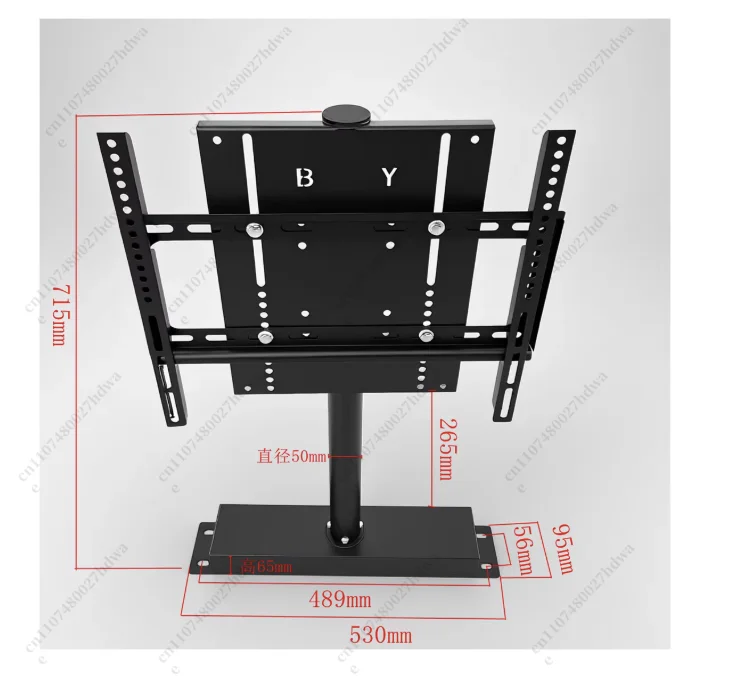 360 Graders Modern Giratory TV Living Room Divider, Pared Lcd, Table Sport/Manually Rotate The Rectangular Base