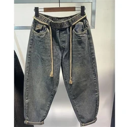 Men's Casual Jeans Loose Hip Hop Washed Denim Jean Trouser Men