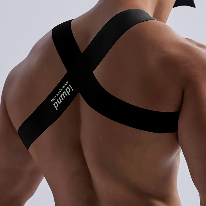 1/2/3PCS Tracolla da uomo Tracolla ad alta elasticità a tesa larga Tinta unita Fascia elastica per il corpo traspirante e antisudore