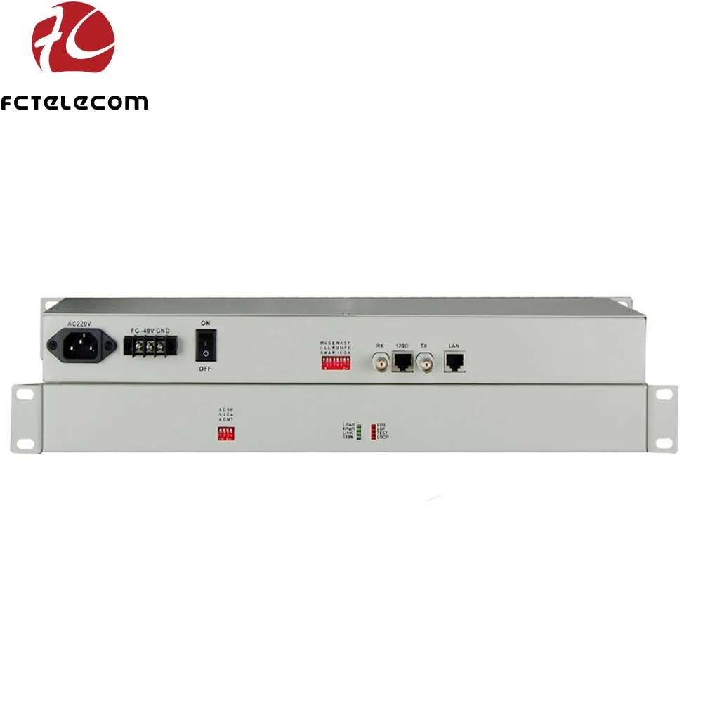 Convertidor de E1-FE de puente Ethernet de autoaprendizaje a precio barato, convertidor de protocolo de tamaño de escritorio de tamaño 1U de 19 pulgadas