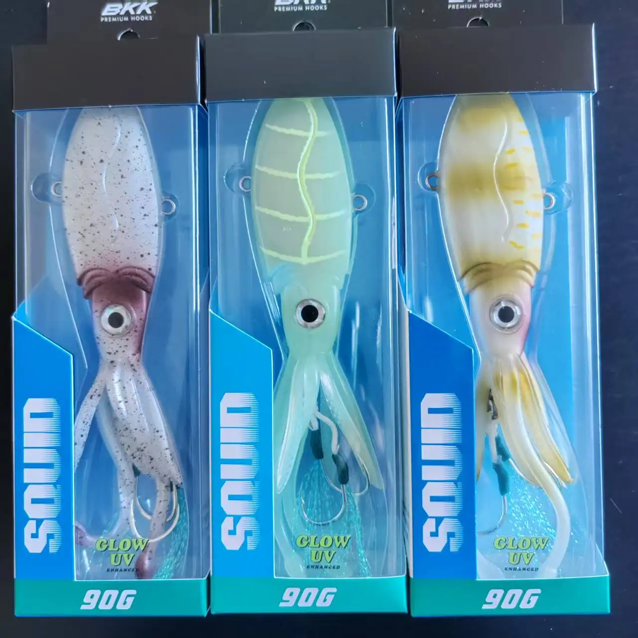 Falda de calamar y pulpo de 6 colores, ojos 3D, aparejos duraderos, 90g, 130g, 170g, 200g, 250g, anzuelo de asistencia TPR, Jigging, pesca de lubina, señuelos blandos