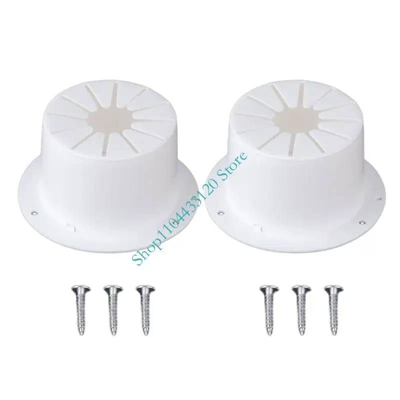 Travel Trailer Cable Hatches with Plastic Construction and Hinged Round Cover for Guiding External Charging Cables