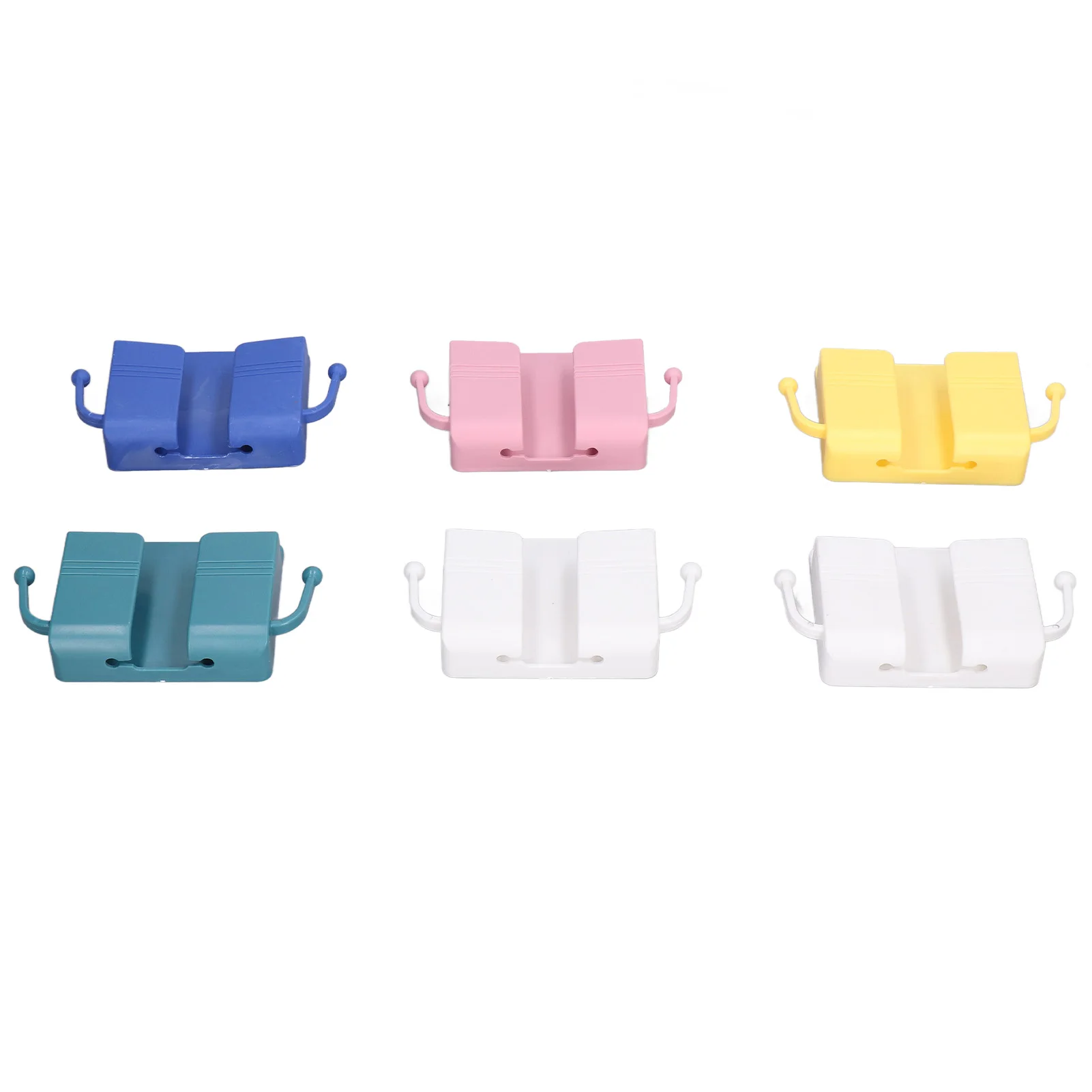 Wall Mount Phone Holder  Multi Purpose Bright Color Wall Charging Phone Stand Plastic Decorative for Bathroom