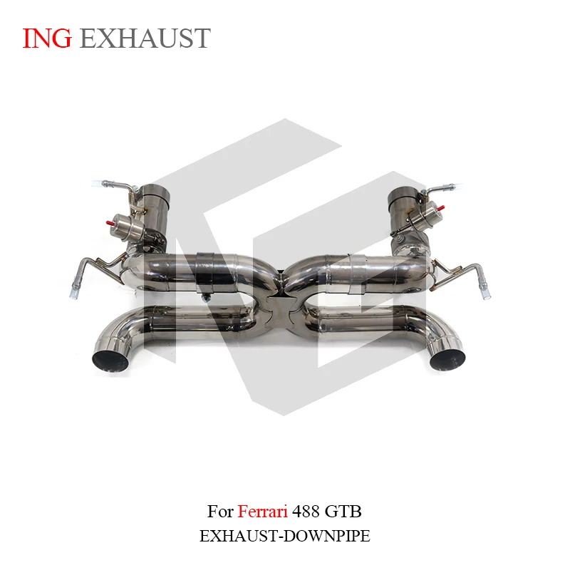 ING Electric Valve Engine SS304 Catback for Ferrari 488 GTB 3.9T F142m Spide Race Auto Motive Muffler Performance Exhaust System