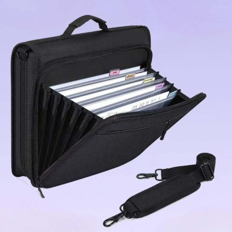 Briefcase Men's and Women's Business Office Hand-held File Bag Oxford Cloth File Computer Bag