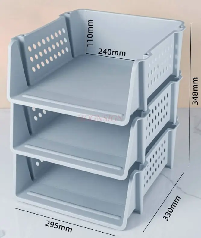 1 portadocumenti per archiviazione desktop da ufficio può impilare cartelle, scatole di immagazzinaggio e organizzazione dei dati con più strati di archiviazione