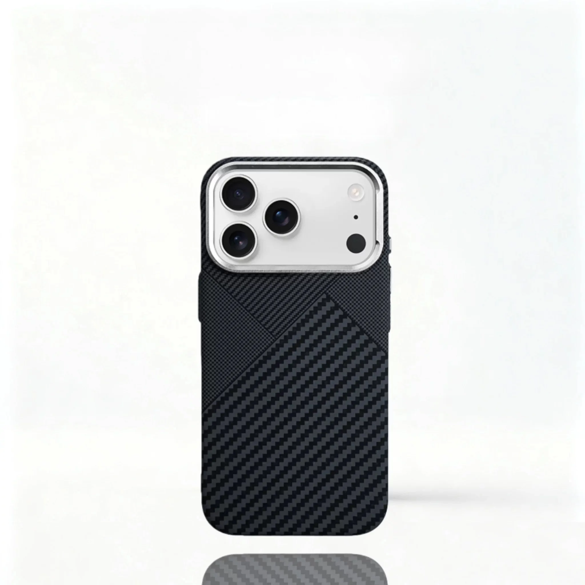 Suitable for iPhone, Kevlar-textured carbon aramid fiber, ultra-thin matte magnetic full coverage.