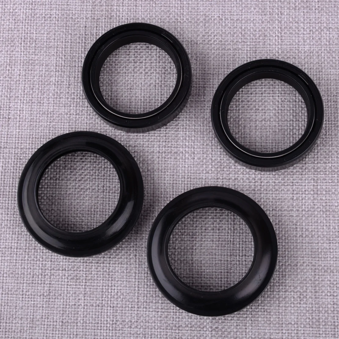Новые 4 шт. черные резиновые сальники передней вилки мотоцикла с уплотнениями пылеочистителей, подходят для Yamaha XV700 XV750 XV1000 XV1100 Virago