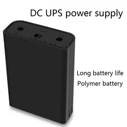 12V 2A Mini UPS Battery Backup Uninterruptible Power Supply for WiFi, Router, Security Camera, 2200mAh Power Bank Input for DC