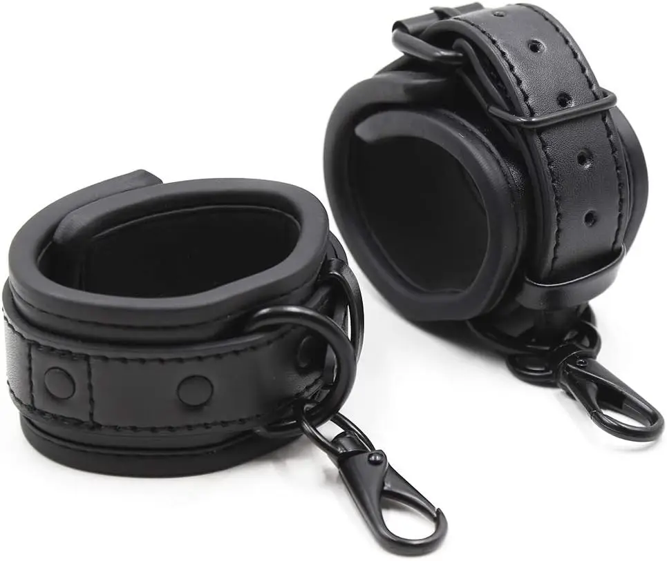 

Bondage Handcuffs BDSM Sex Restraints Toys PU Leather Cuffs Sex Toys Adjustable Adult Fetish Erotic Slave SM Game