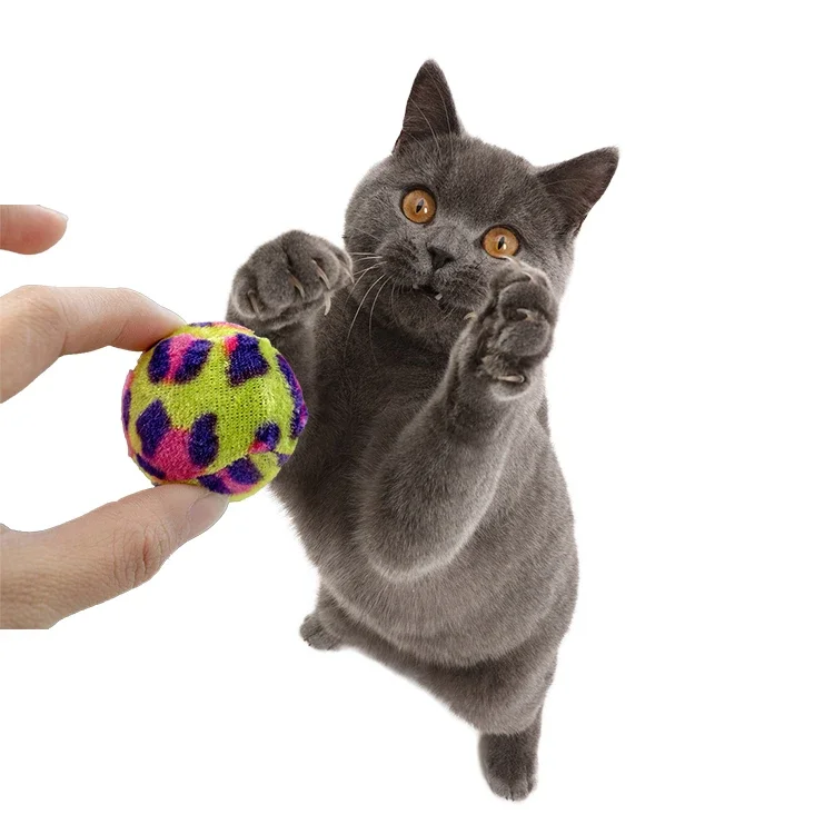 Manufacturer Wholesale Leopard Design Cat Round Ball Toys