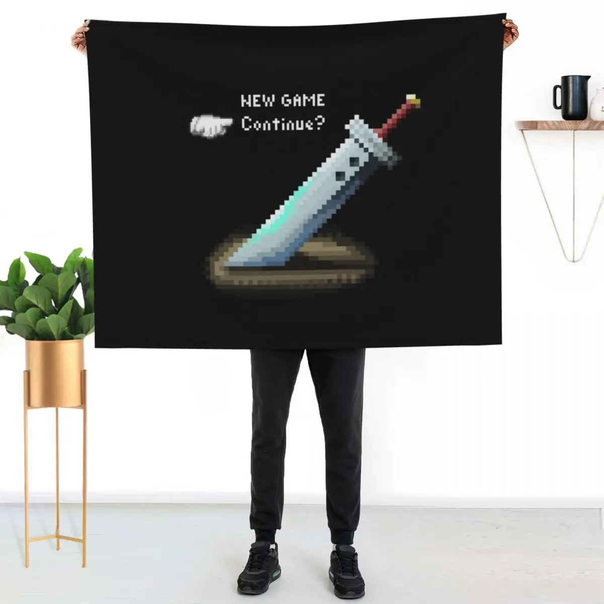 Pixel Buster Sword Throw Blanket bed plaid Blankets For Sofas Beautifuls Bed Fashionable for sofa For Sofa Thin Blankets