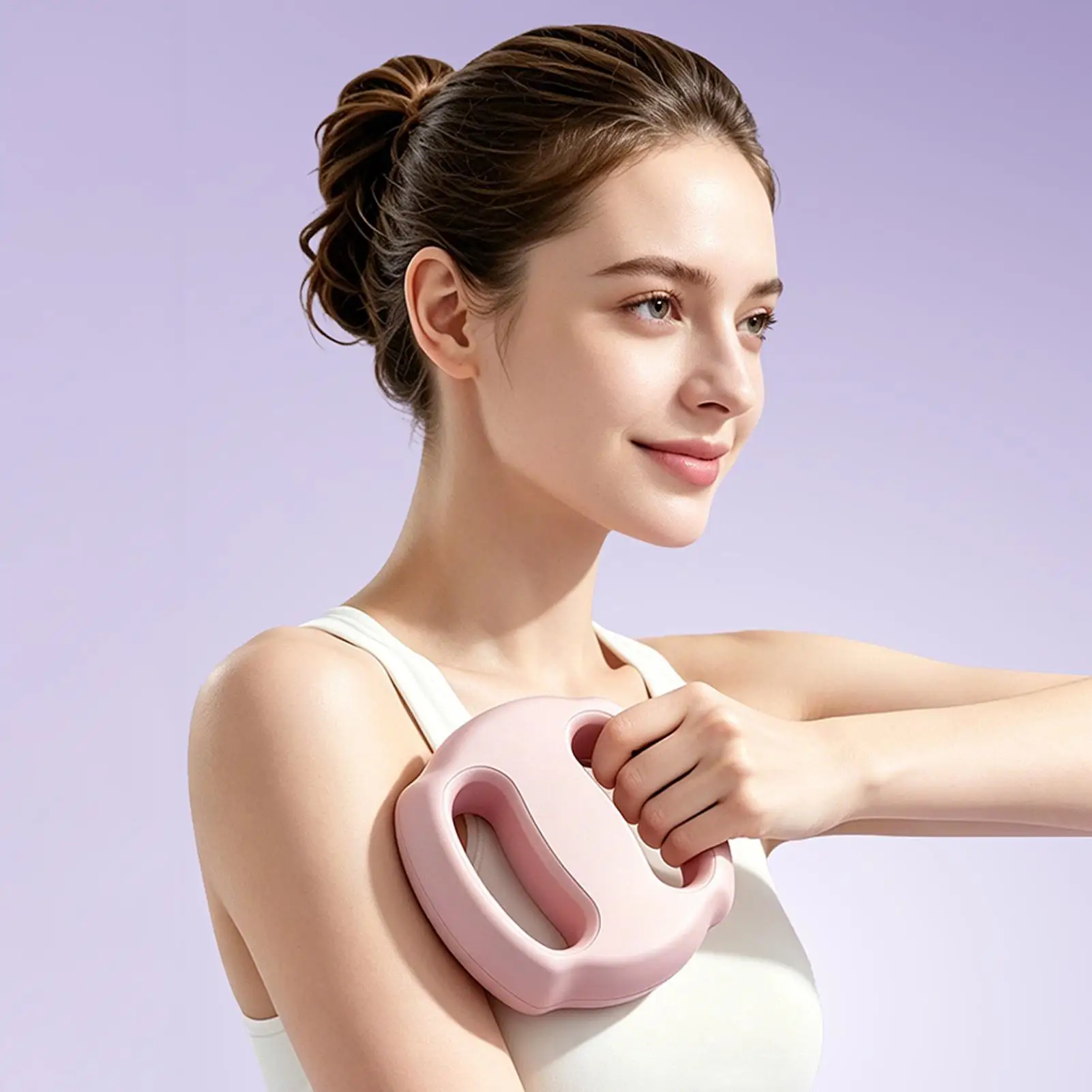 Fascia Ring Massager Neck Vibrating Massage Device With Belt Electric Abdominal Massager For Athletes Laborers Players Fitness