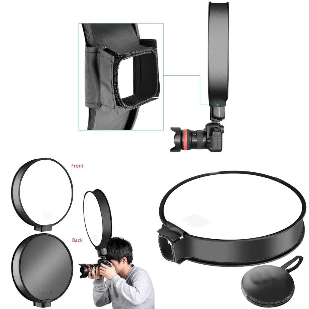 30cm/40cm Universal Mini Round Softbox Portable Flash Diffuser Soft Box For DSLR Cameras Photo Speedlite Shooting Tent