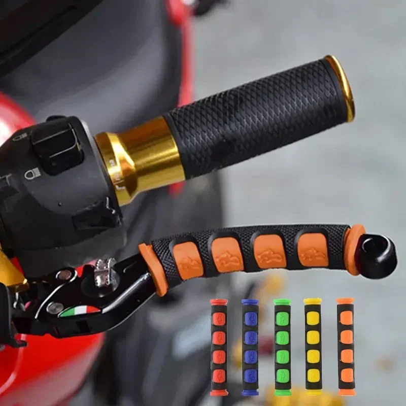 1 Pair Motorcycle Brake Handle Silicone Sleeve Bicycle Rubber Soft Handle Anti-Slip Brake Lever Grips Protector Motorcycle Grip