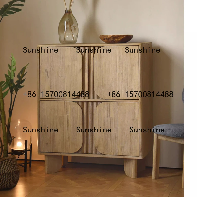 

Solid wood retro storage wabi sabi living room log wind bucket cabinet dining side cabinet bedroom storage cabinet