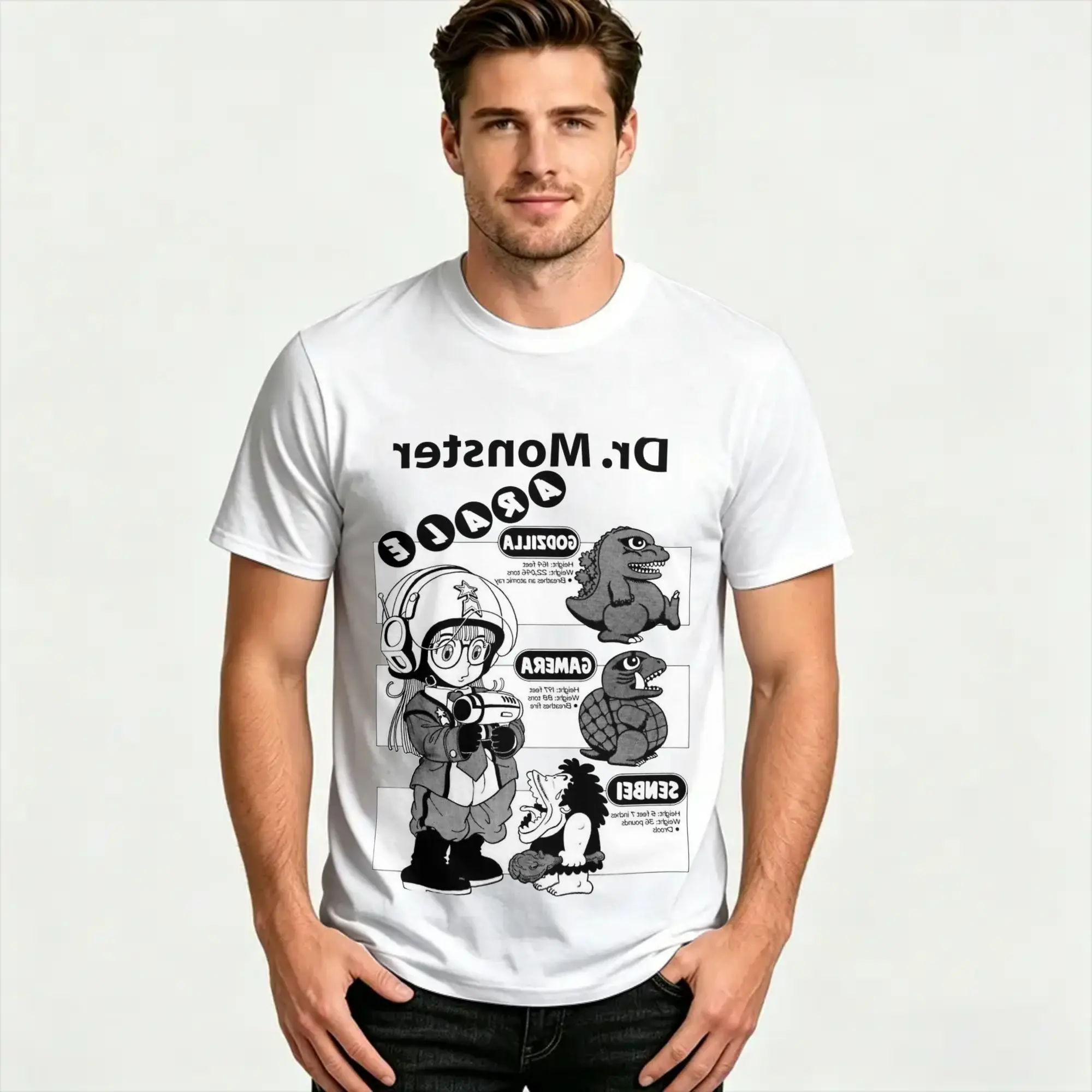 Funny Arale Anime Cute T-Shirt Men Women Crewneck 100% Cotton T Shirts Dr Slump Short Sleeve Tees Summer Clothing