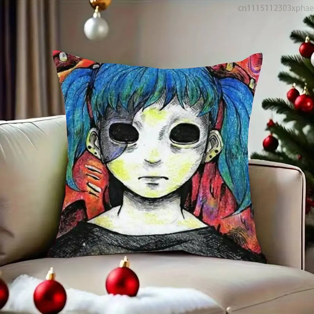 S-Sally Face Sal Fisher Pillow Case For Living Room Bedroom Hotel Pattern Printed Cushion Cover Decorations and Protector